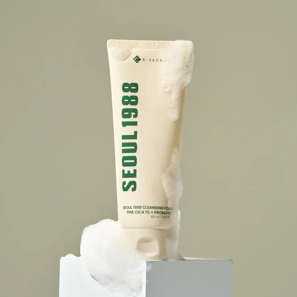 K-Secret SEOUL 1988 Cleansing Foam Pine Cica 1+ Probiotics gentle facial cleanser from Korea acne pimple BHA peeling blackheads excess sebum control K Beauty World