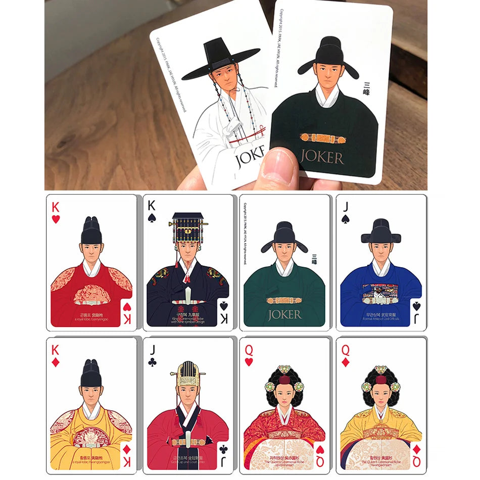 The Korean Joseon Dynasty Poker Playing Cards unique gift for birthday k-drama culture educational products K Beauty World