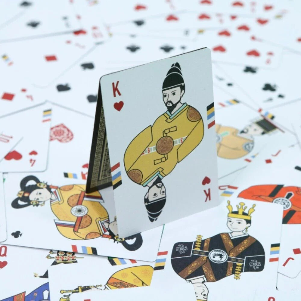 Korean Poker Playing Cards Trump card with Korean traditional clothes hanbok queen king design black jack casino night K Beauty World
