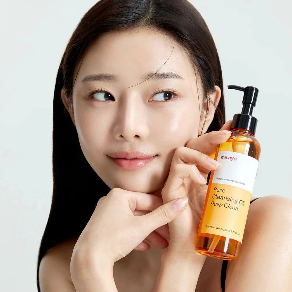 Manyo Pure Cleansing Oil Deep Clean for all skin types gender ages sensitive oily combination acne prone skin safe vegan Korean skincare K Beauty World