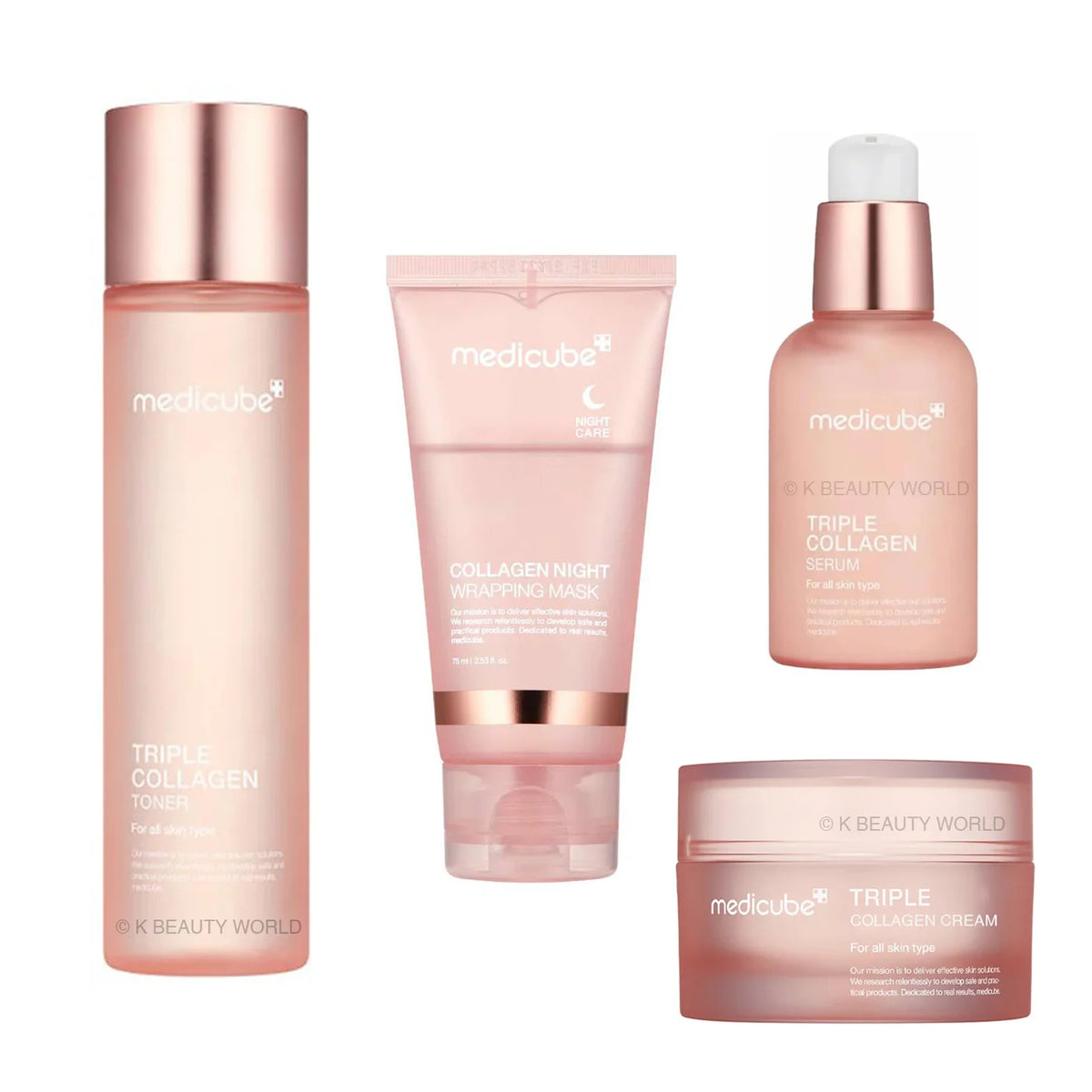 Medicube 4 Step Triple Collagen Deep Glow Set - K Beauty World Medicube 4 Step Triple Collagen Deep Glow Set - K Beauty World