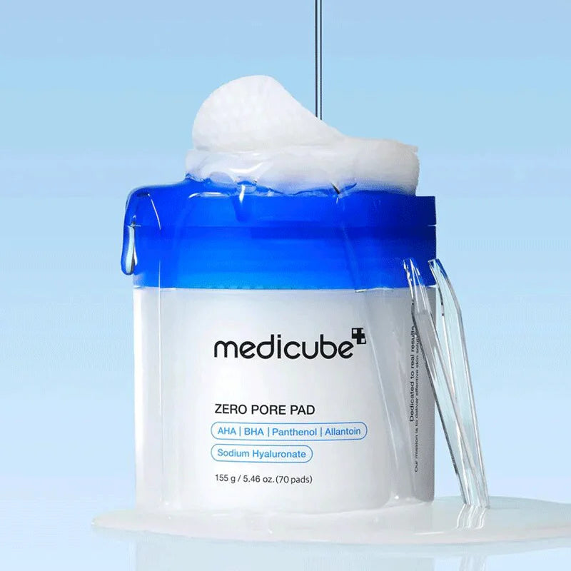 Medicube Zero Pore Pad 2.0 panthenol allantoin AHA BHA fine lines wrinkles anti-aging dry skin solution K Beauty World