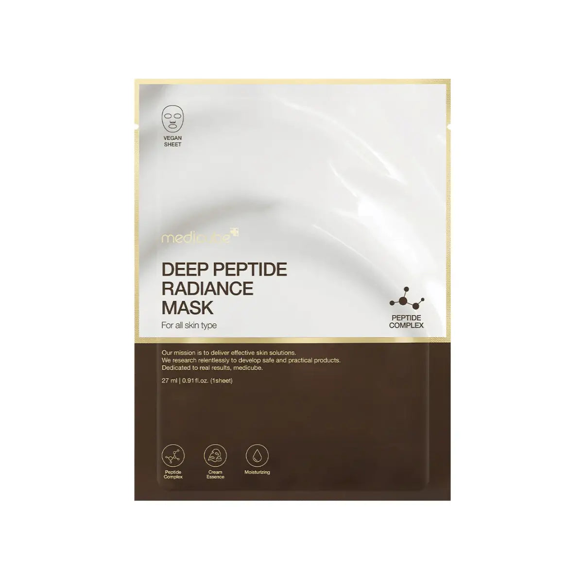 Medicube Deep Peptide Radiance Mask gentle natural Korean skincare anti-aging fine lines elasticity K Beauty World