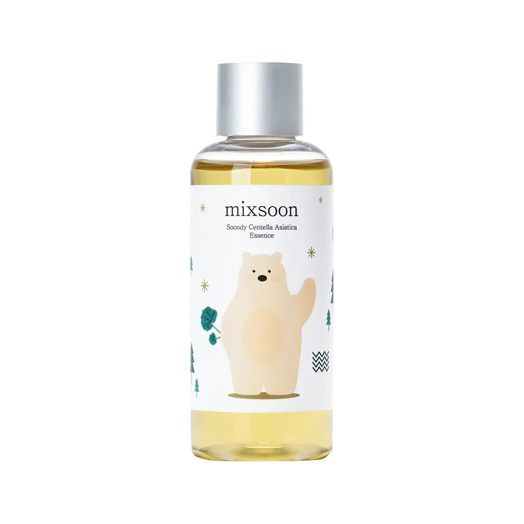Mixsoon Soondy Centella Asiatica Essence best Korean serum skincare for redness rosacea irritation dry sensitive skin face care for healthy complexion K Beauty World 