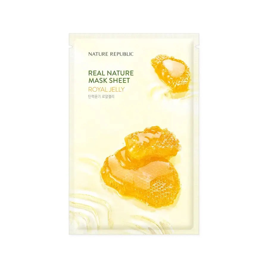 Nature Republic Real Nature Mask Sheet Royal Jelly Korean skin care dry dull skin hydration K Beauty World