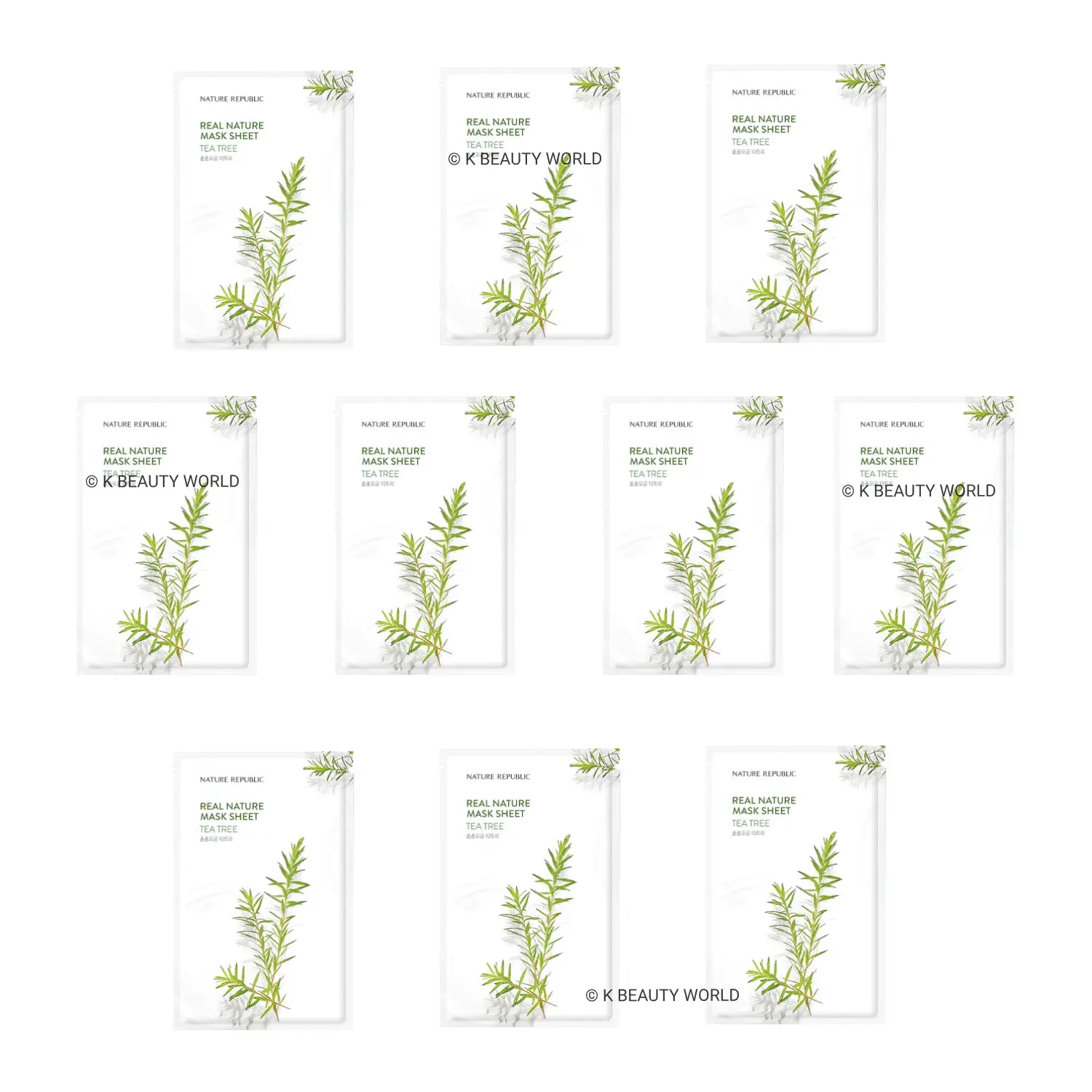 Nature Republic Real Nature Mask Sheet Tea Tree (Set of 10)