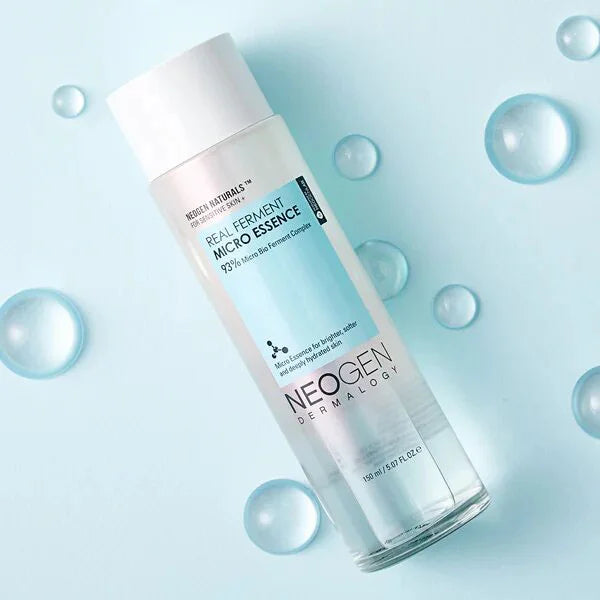 Neogen Real Ferment Micro Essence probiotic skin care Korean best seller for dry sensitive aging skin fine lines wrinkles hyperpigmentation K Beauty World