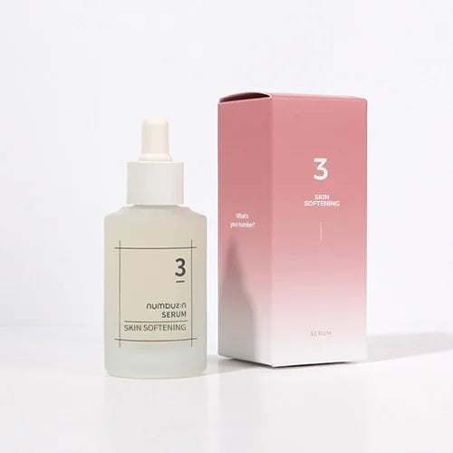 Numbuzin No.3 Skin Softening Serum hyperpigmentation uneven skin tone texture dry dull tired looking skin glowing glass skin Asian face care secrets K Beauty World