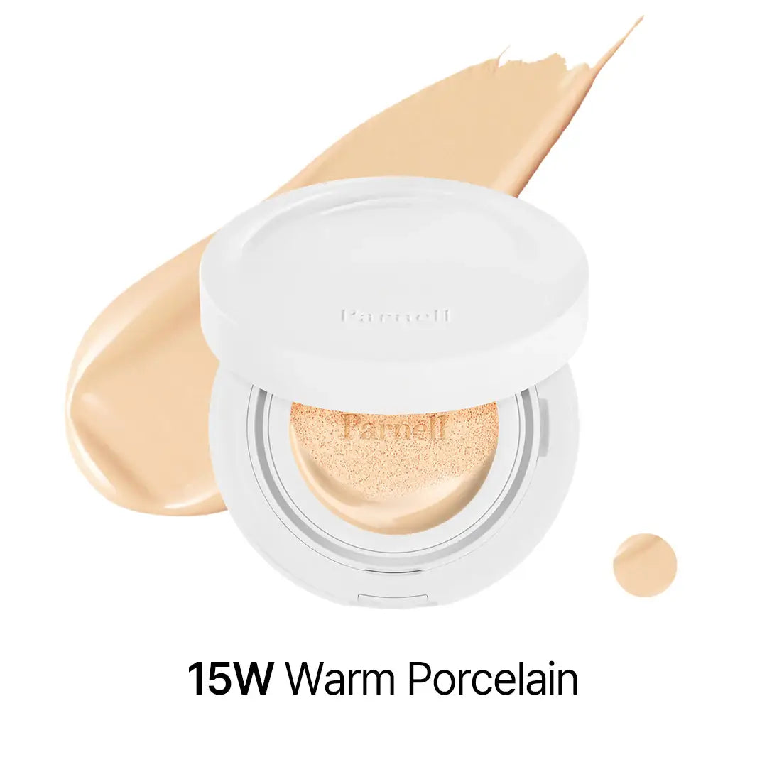 Parnell Cicamanu Serum Cushion #15W Warm Porcelain best selling cushion foundation Korean makeup K Beauty World