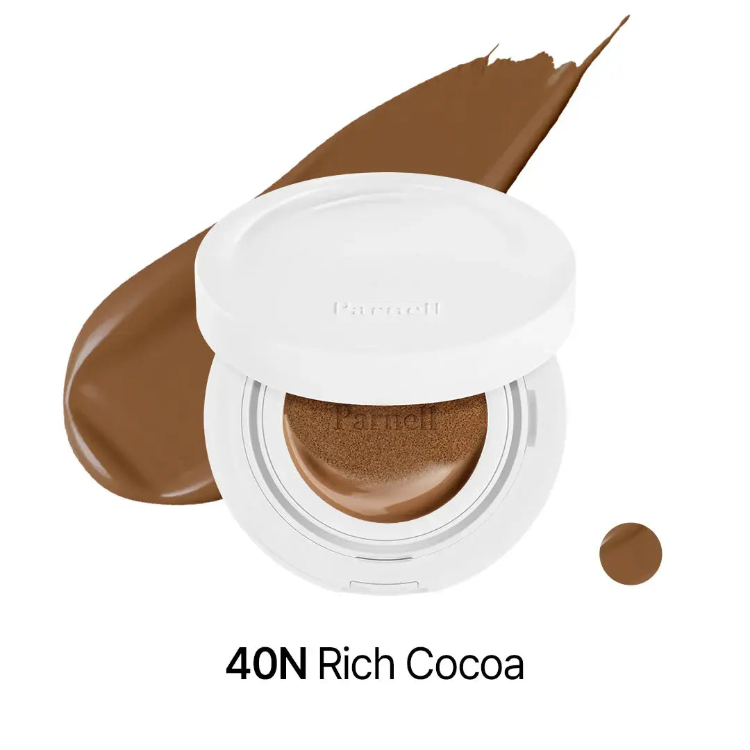 Parnell Cicamanu Serum Cushion #40N Rich Cocoa best selling cushion foundation Korean makeup cosmetics K Beauty World