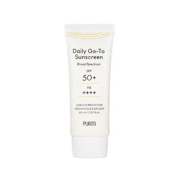 Purito Daily Go-To Sunscreen SPF 50+ PA++++ lightweight fragrance-free essential-oil free hypoallergenic sun cream for dry sensitive combination skin  K Beauty World