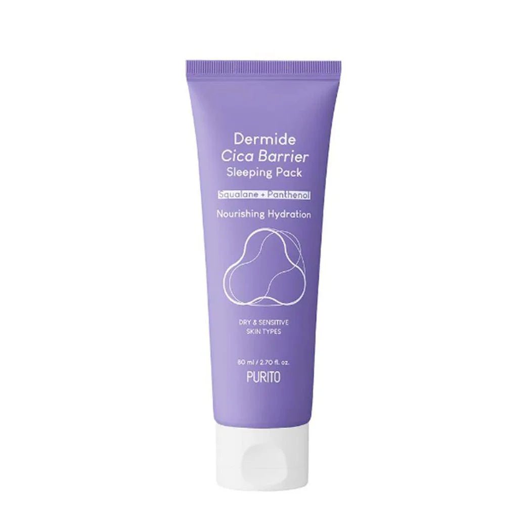 Purito Seoul Dermide Cica Barrier Sleeping Pack Korean moisturizer night cream for all skin types dry sensitive K Beauty World