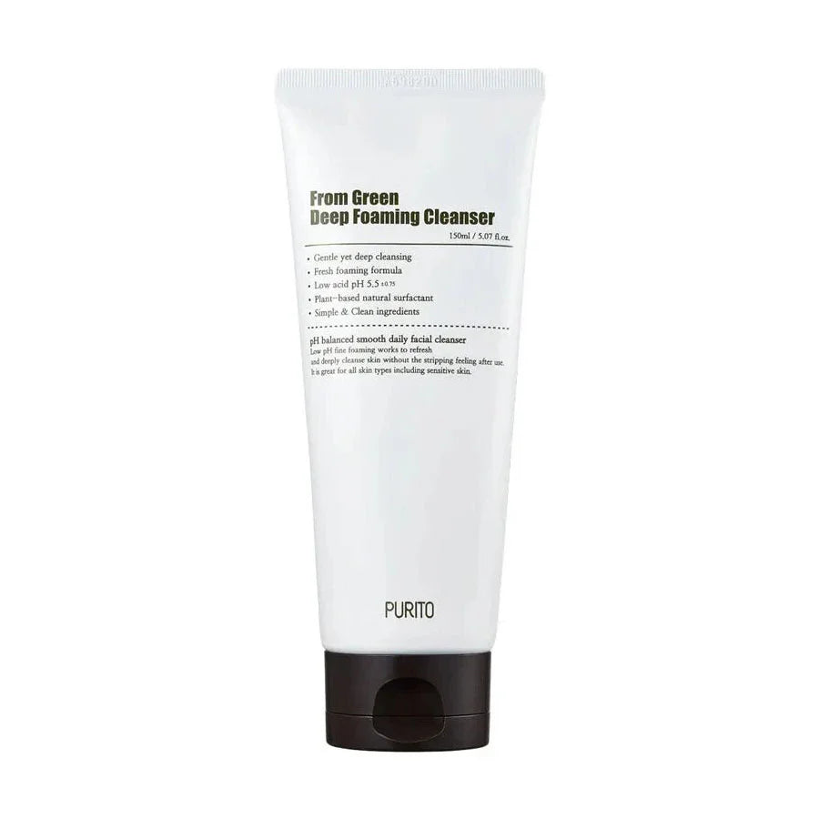 Purito Seoul From Green Deep Foaming Cleanser gentle hydrating Korean face wash for all skin types K Beauty World