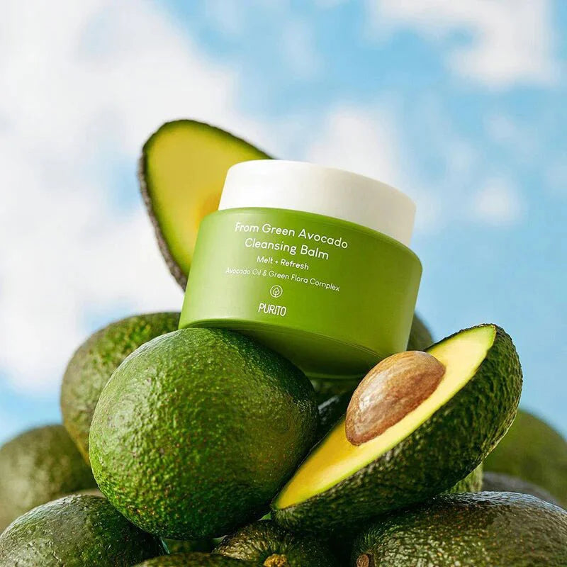 Purito Seoul Green Avocado Cleansing Balm gentle removing waterproof makeup sunscreen for all skin types K Beauty World