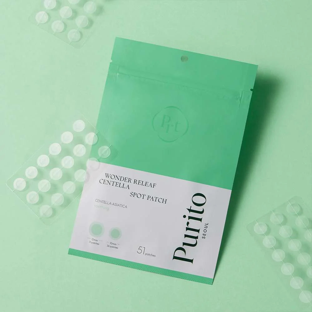 Purito Seoul Wonder Releaf Centella Spot Patch invisible acne pimple stickers Korean skincare K Beauty World 