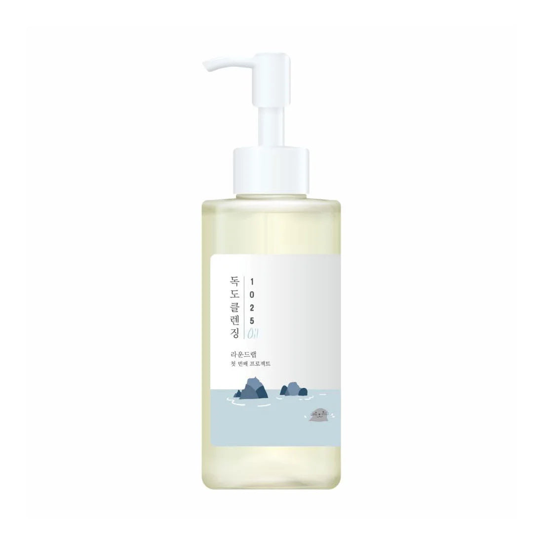 Round Lab 1025 Dokdo Cleansing Oil best gentle moisturizing hypoallergenic Korean makeup remover face cleansing for dry dull sensitive oily combination acne prone skin types K Beauty World 