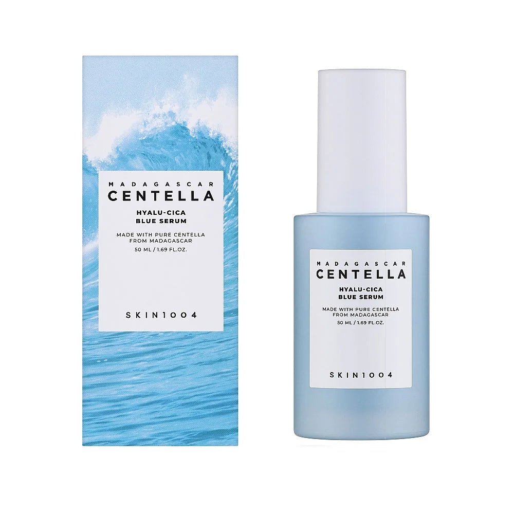 Skin1004 Madagascar Centella Hyalu-Cica Blue Serum fine lines dry sensitive premature dehydrated skin korean skincare K Beauty World