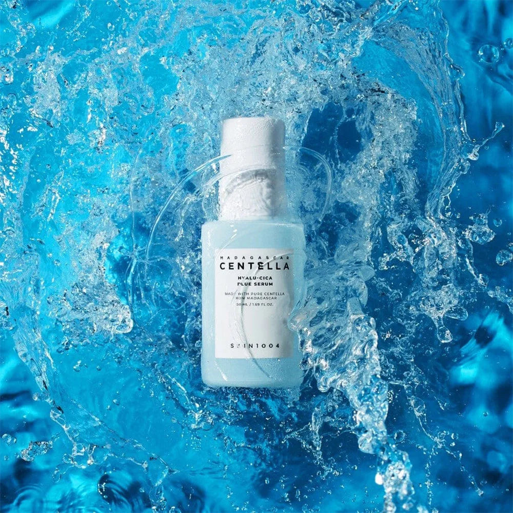 Skin1004 Madagascar Centella Hyalu-Cica Blue Serum intense hydration dry dull tired skin moisture booster K Beauty World