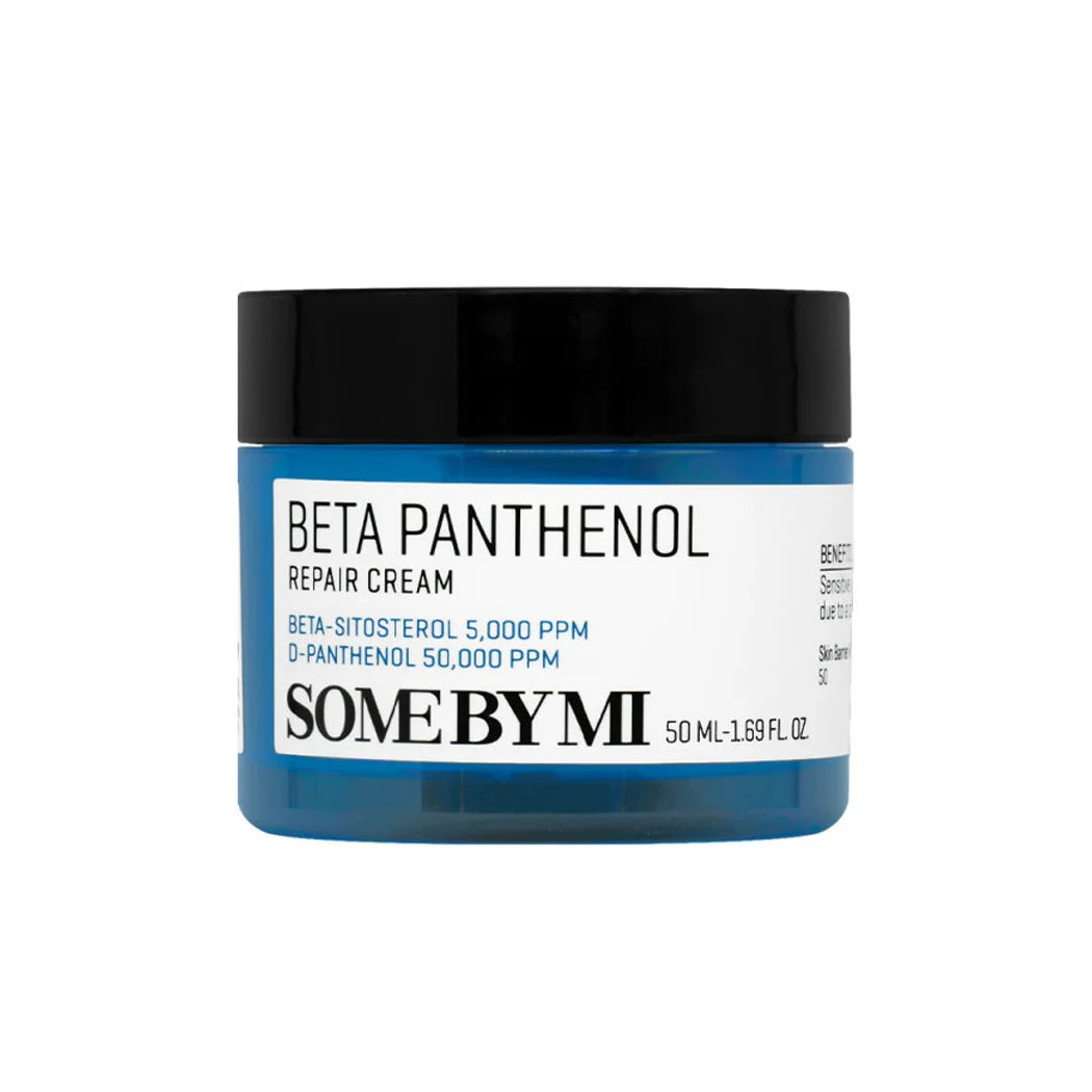 Some By Mi Beta Panthenol Repair Cream Korean face moisturizer for dry sensitive skin acne pimples redness irritation  K Beauty World