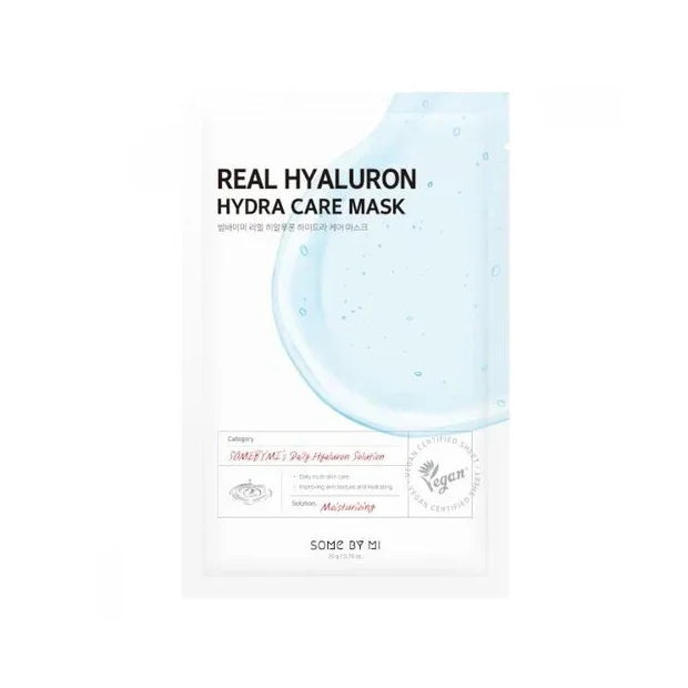Some By Mi Real Hyaluron Hydra Care Mask best Korean sheet mask for deep hydration dry dehydrated dull irritated mature skin fine lines anti-aging K Beauty World 