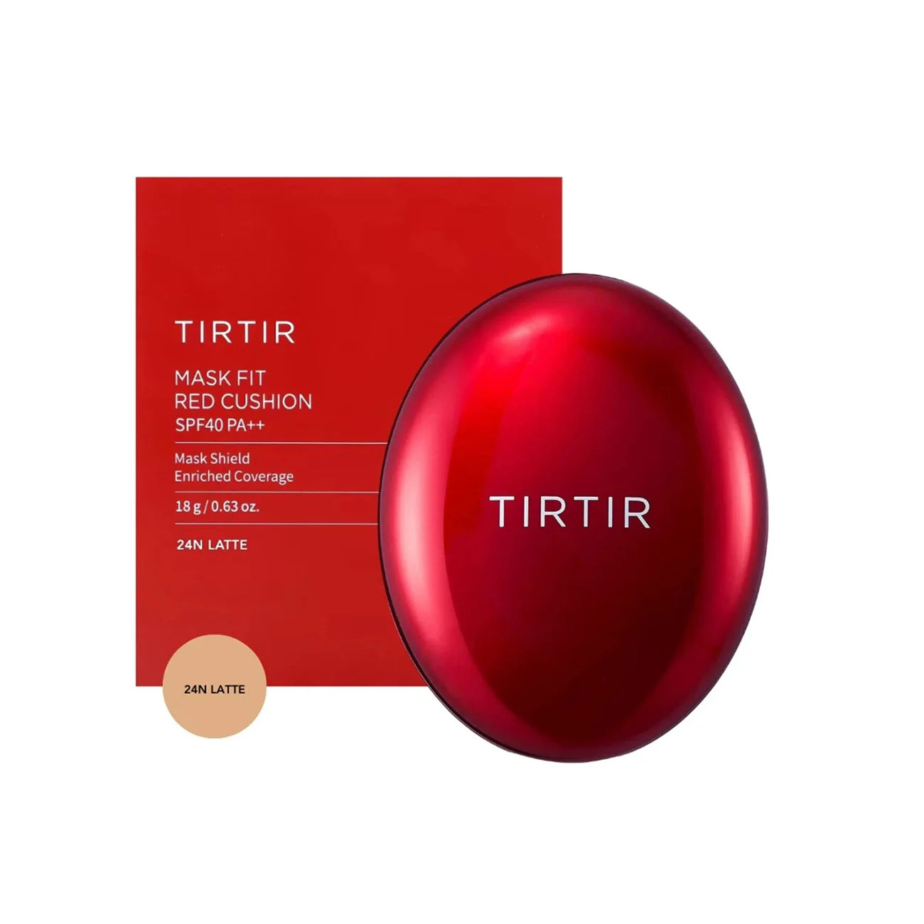 TIRTIR Mask Fit Red Cushion 24N Latte best full long-lasting coverage hydrating foundation Korean cosmetics makeup K Beauty World