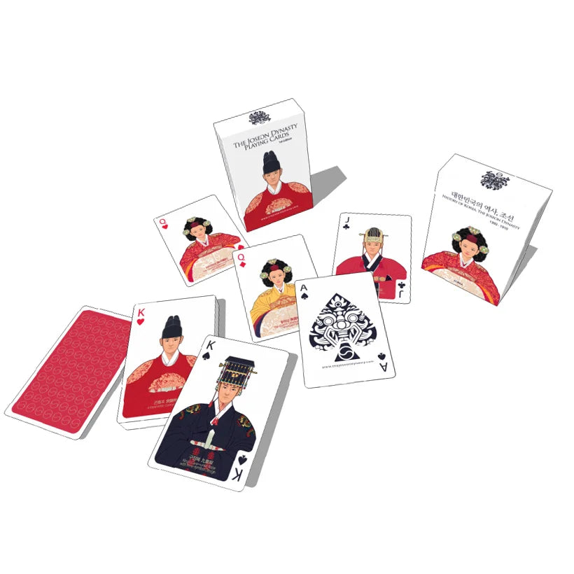 The Korean Joseon Dynasty Poker Playing Cards Black Jack Casino Game night with friends Seoul travel souvenir gift for k-pop fans who learn Korean language hangeul hankbok K Beauty World 