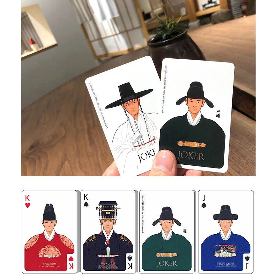 The Korean Joseon Dynasty Poker Playing Cards East Asian history culture Hanbok Hanguel Hanryu K-wave K-drama Netflix Kingdom K Beauty World 