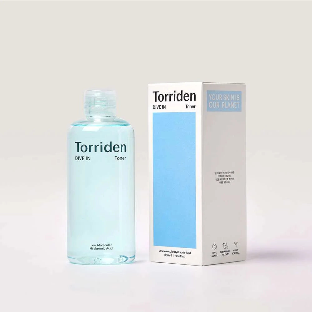 Torriden DIVE-IN Low Molecular Hyaluronic Acid Toner popular skincare from South Korea men women unisex all ages skin types K Beauty World