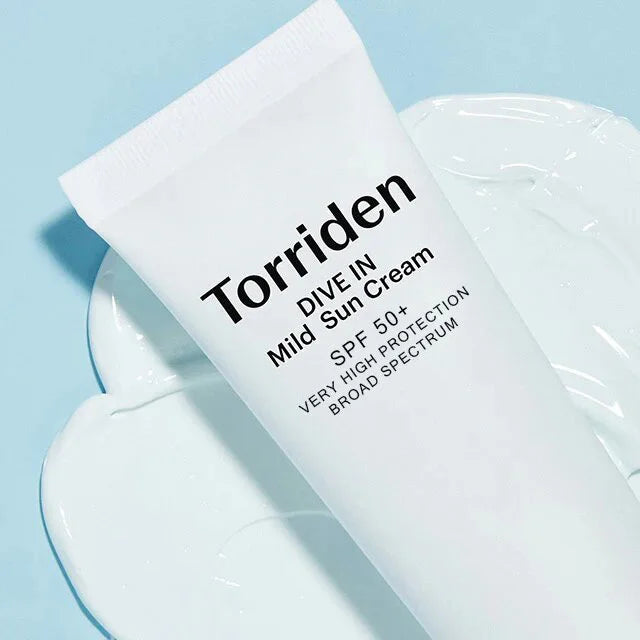 Torriden DIVE-IN Mild Sun Cream SPF 50+ strong UV protection from South Korea skincare for men women summer all year round hydration K Beauty World