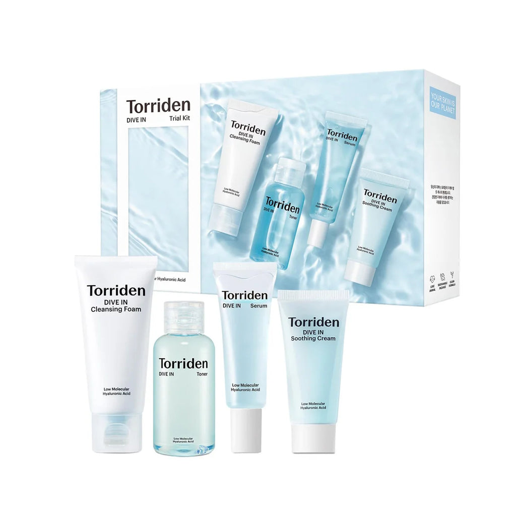 Torriden DIVE-IN Trial Kit (4 Step Travel-sized Set) K Beauty World