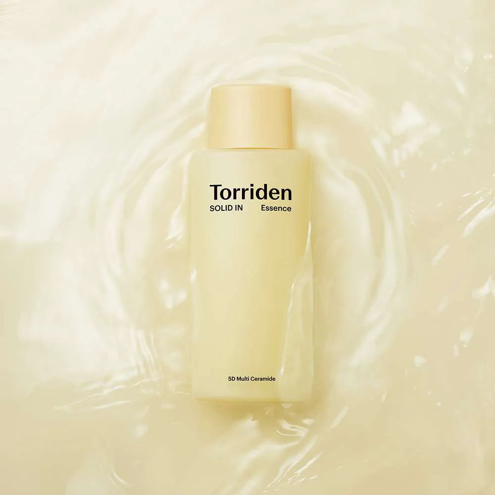 Torriden SOLID-IN Ceramide All Day Essence Panthenol skin natural barrier repair nourishing hydrating smoothing out fine lines wrinkles K Beauty WorldTorriden SOLID-IN Ceramide All Day Essence lightweight extra hydrating layer for flawless makeup dry dehydrated skin emollient benefits vegan cruelty-free K Beauty World