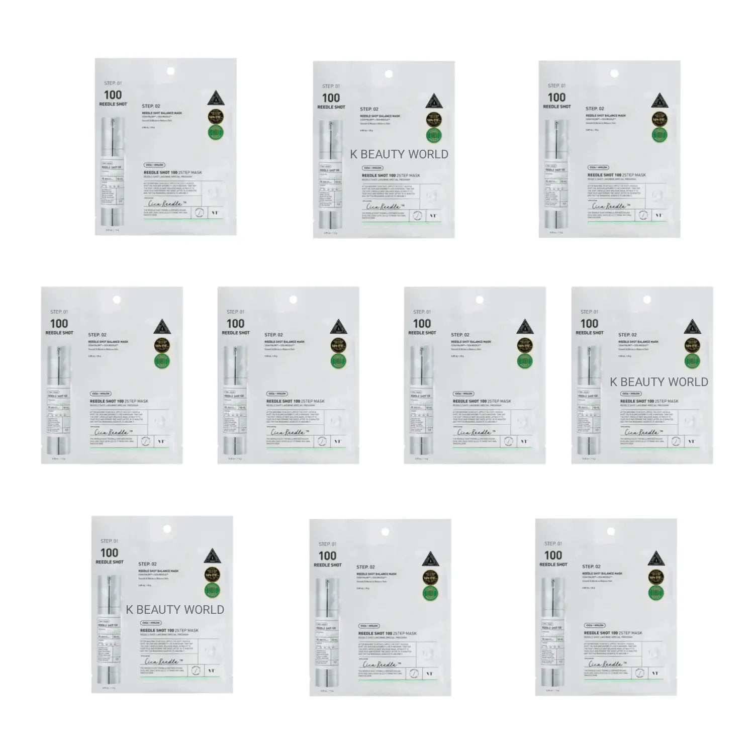 VT Cosmetics Reedle Shot 100 2-Step Mask (Set of 10) best seller Korean skincare viral product K Beauty World