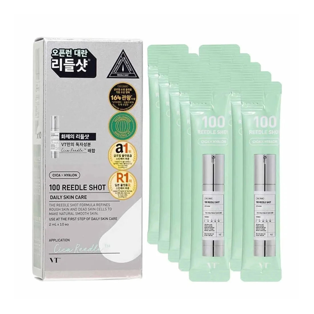 VT Cosmetics Reedle Shot 100 (2ml*10ea) daily peeling Korean skin care K Beauty World