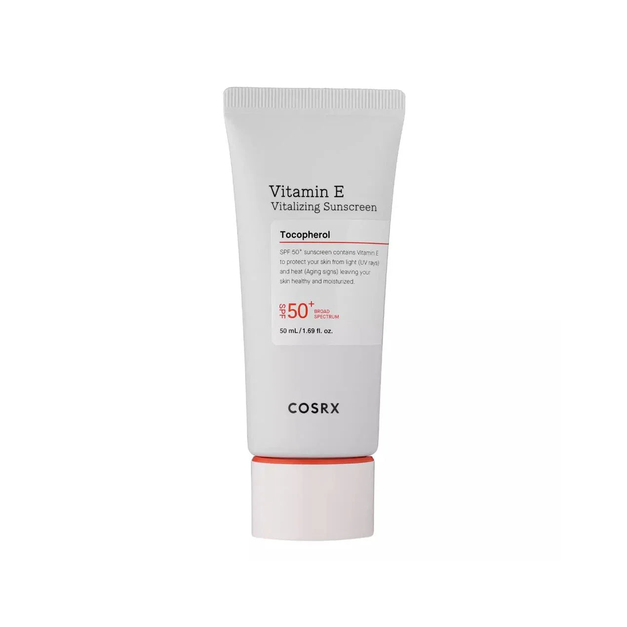 Cosrx Vitamin E Vitalizing Sunscreen SPF 50+ non-greasy lightweight sun cream for oily combination acne-prone sensitive skin types K Beauty World