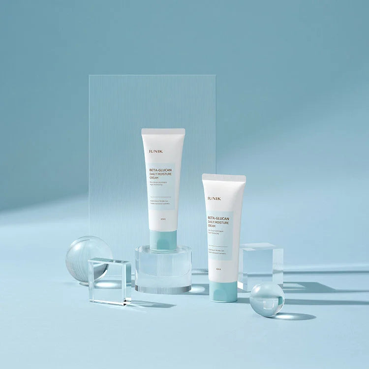 iUNIK Beta-Glucan Daily Moisture Cream facial moisturizer for dry sensitive dull pre mature skin fine lines dullness K Beauty World