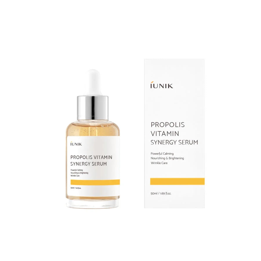 iUNIK Propolis Vitamin Synergy Serum fine lines dry dull skin rough texture uneven tone Korean skin care K Beauty World