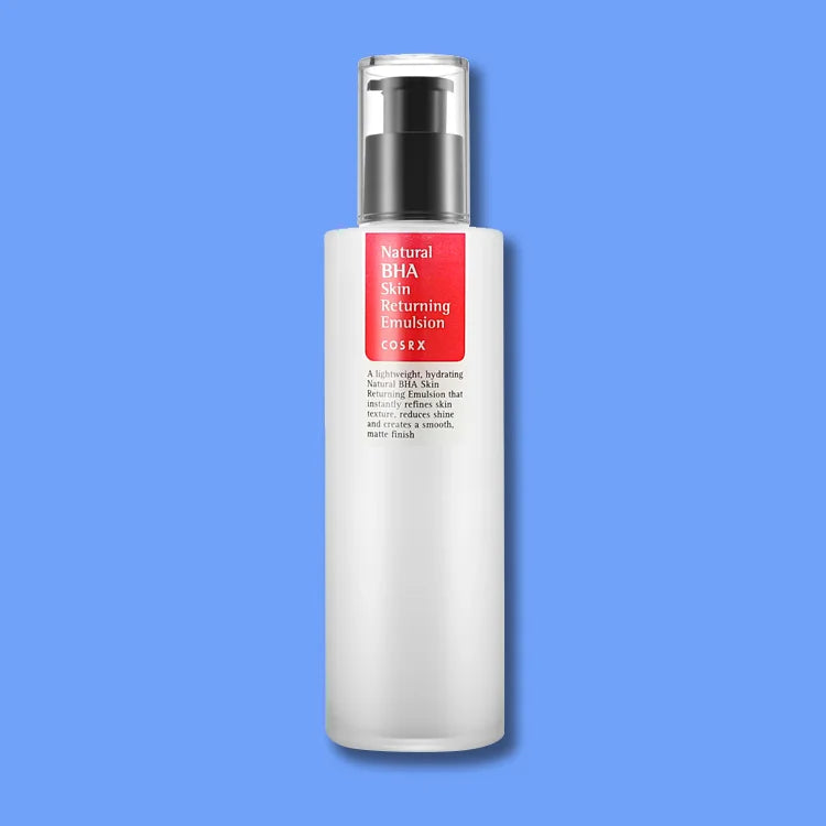 Cosrx Natural BHA Skin Returning Emulsion best moisturizer for oily skin Korean skincare breakouts pimples cysts peelng K Beauty World