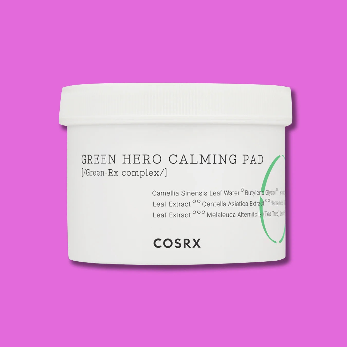 Cosrx One Step Green Hero Calming Pad face mask toner exfoliator for dry acne prone skin vegan Korean cosmetics  K Beauty World