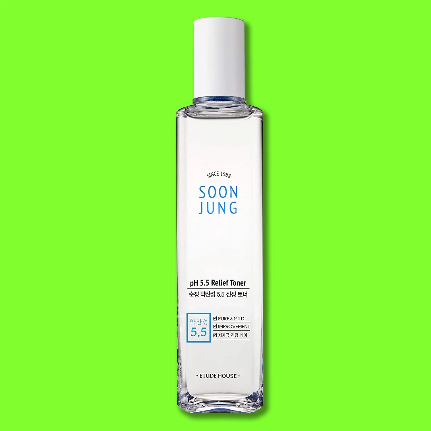 Etude House SoonJ ung PH 5.5 Relief Toner good hydrating skincare products from South Korea Asia Japan actress k-drama makeup k beauty world