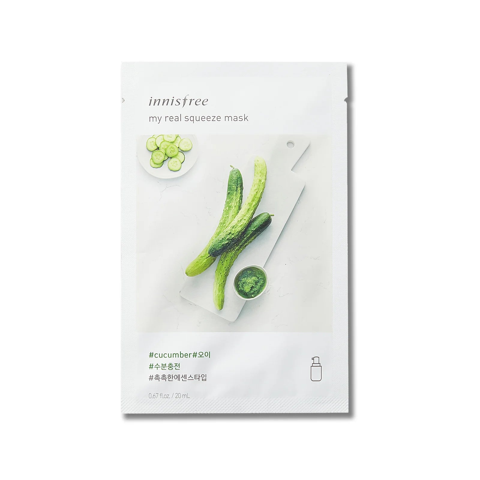 Innisfree My Real Squeeze Mask - Cucumber 
 (Concombre)