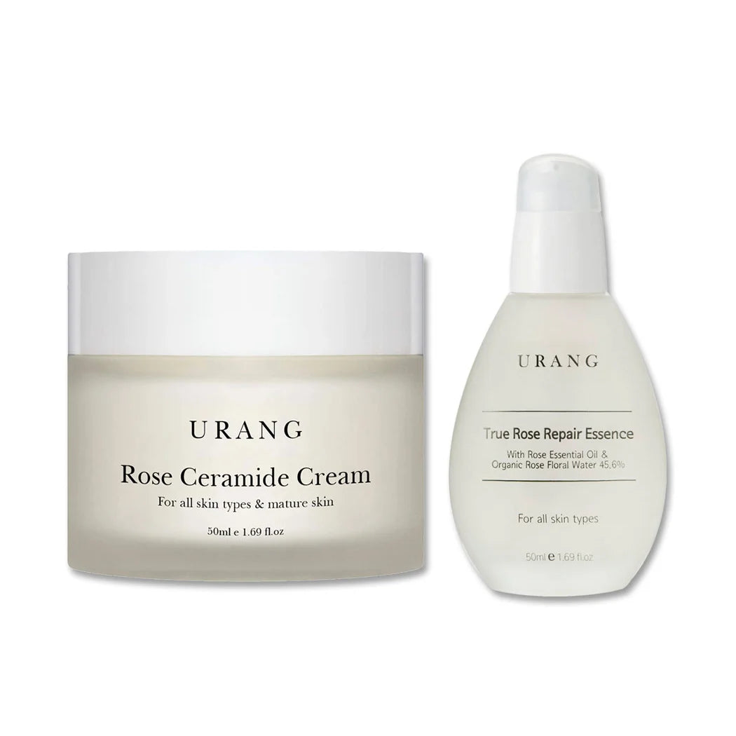 Urang Rose Ceramide Repair essnece cream Set for anti-aging dry sensitive skin face care K Beauty World